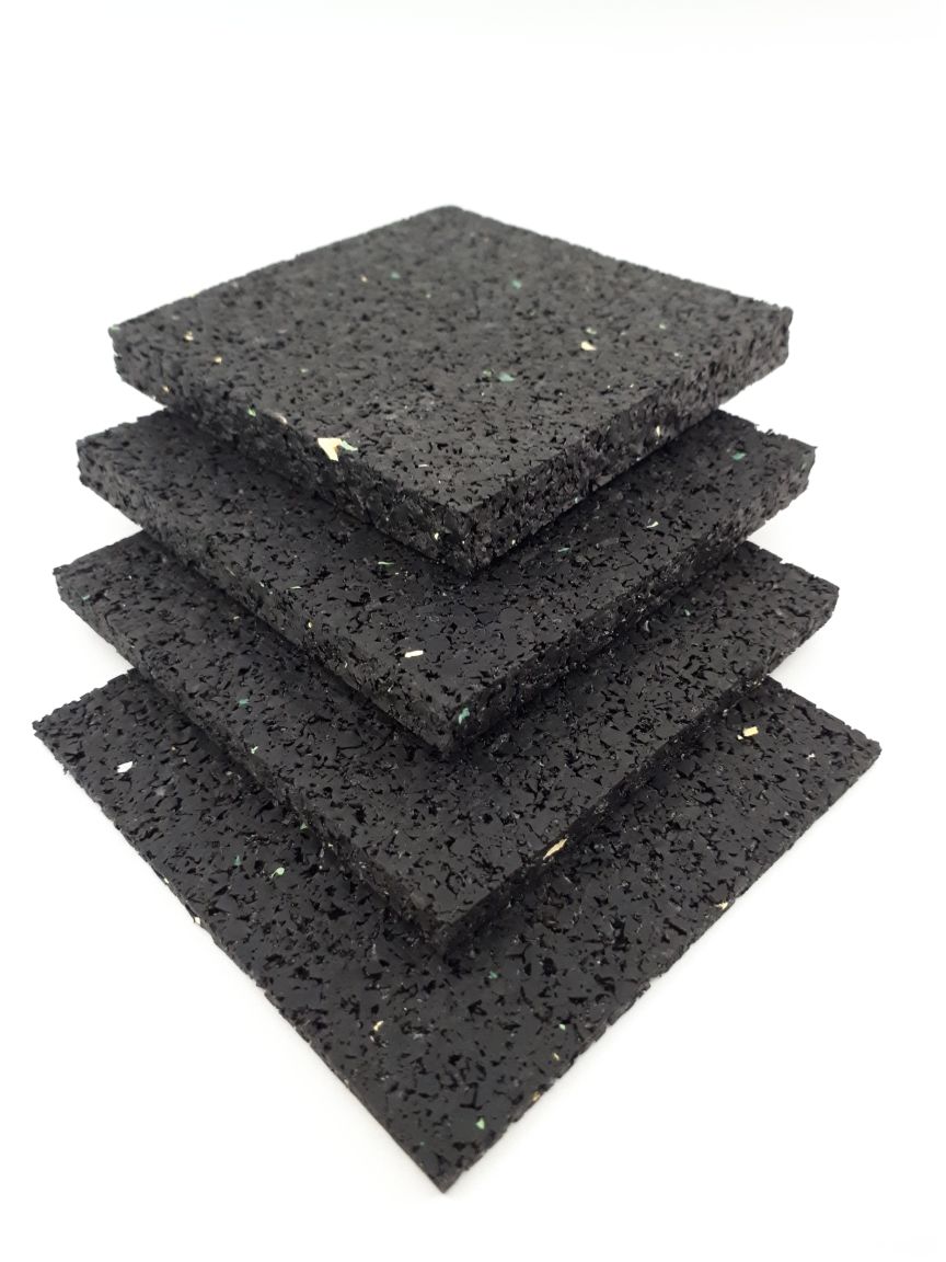 3 x Pads Gummigranulat Bodenplatte Fußplatte Bautenschutzmatte Gummipad 