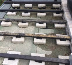1A Pads für Terrassenbau Unterleger Unterkonstruktion Gummi 100x100x8mm 