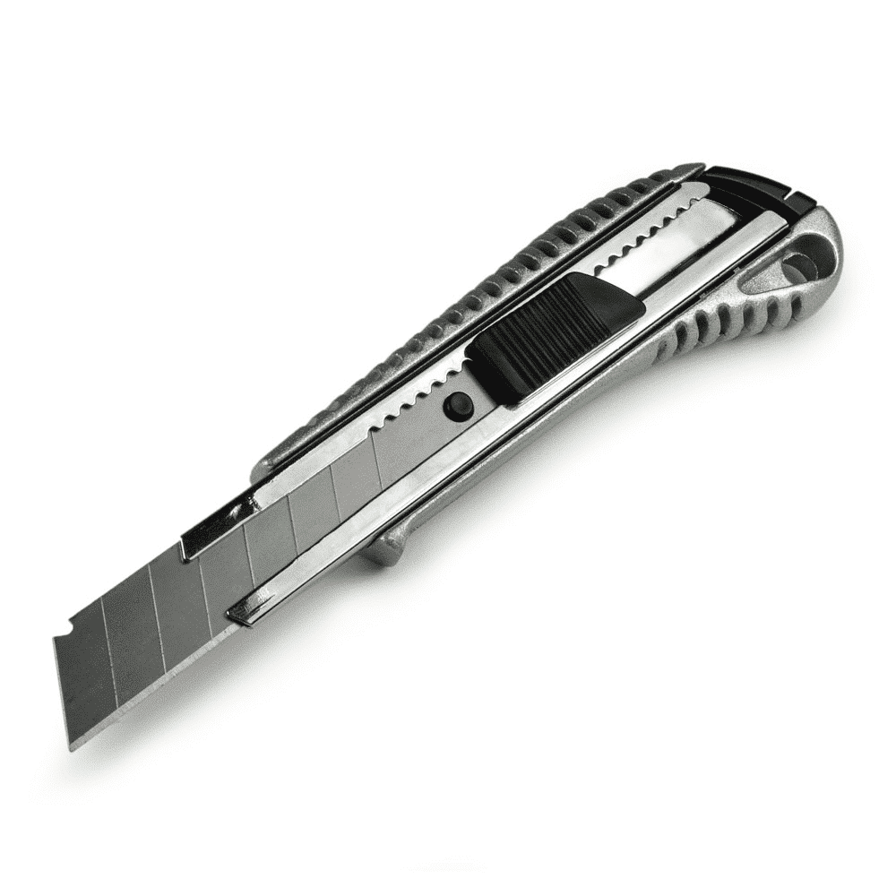 Cuttermesser Profi Alu mit Gummigriff 18mm KlingeTeppichmesser Tapetenmesser
